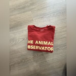 The animal observatory girls red logo sweater